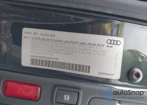 2018 Audi A5 2.0T Premium from USA, damaged, VIN WAUANCF59JA007791